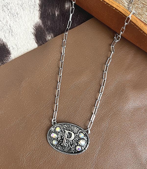 WHAT'S NEW :: Wholesale Western Concho Initial Necklace