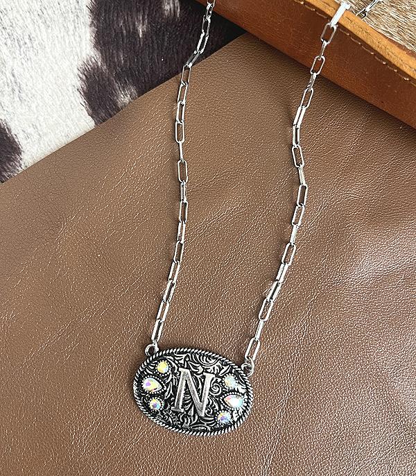 WHAT'S NEW :: Wholesale Western Concho Initial Necklace