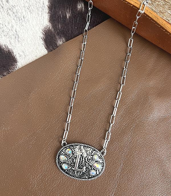 WHAT'S NEW :: Wholesale Western Concho Initial Necklace