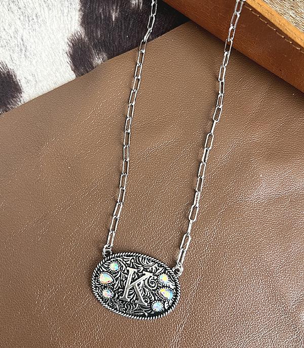 WHAT'S NEW :: Wholesale Western Concho Initial Necklace