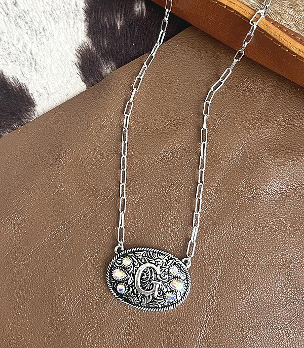 WHAT'S NEW :: Wholesale Western Concho Initial Necklace