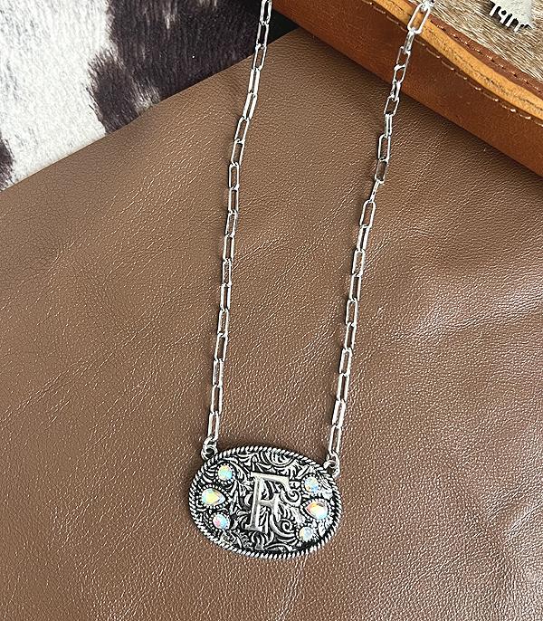 WHAT'S NEW :: Wholesale Western Concho Initial Necklace