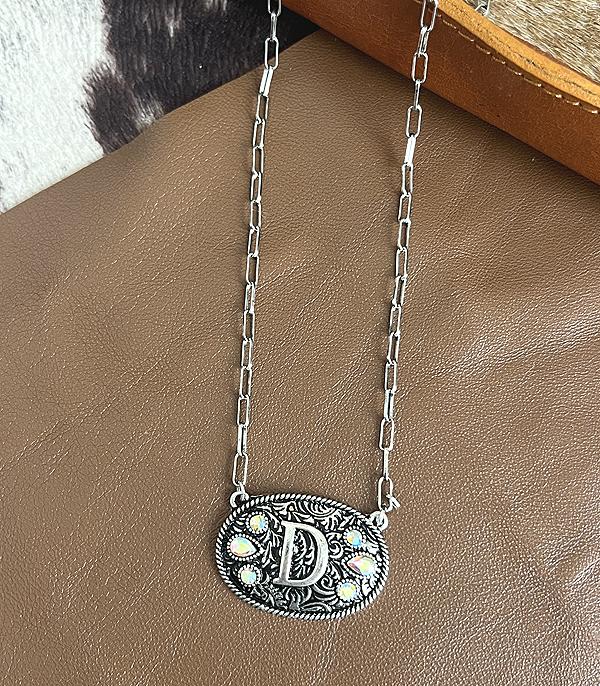 WHAT'S NEW :: Wholesale Western Concho Initial Necklace