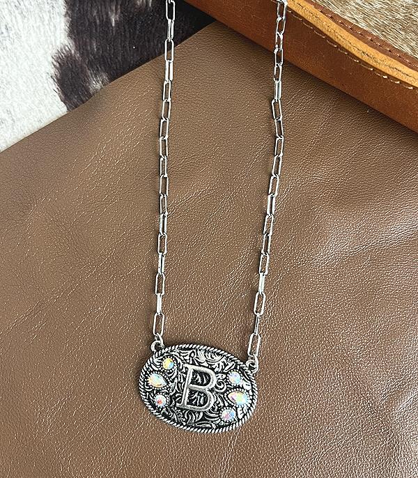 WHAT'S NEW :: Wholesale Western Concho Initial Necklace
