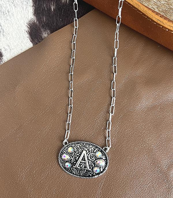 WHAT'S NEW :: Wholesale Western Concho Initial Necklace