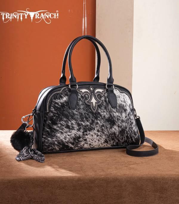WHAT'S NEW :: Wholesale Trinity Ranch Cowhide Satchel Crossbody 