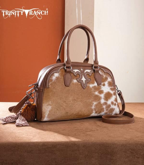 WHAT'S NEW :: Wholesale Trinity Ranch Cowhide Satchel Crossbody 