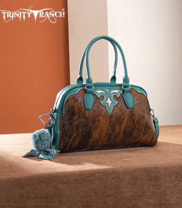 WHAT'S NEW :: Wholesale Trinity Ranch Cowhide Satchel Crossbody 