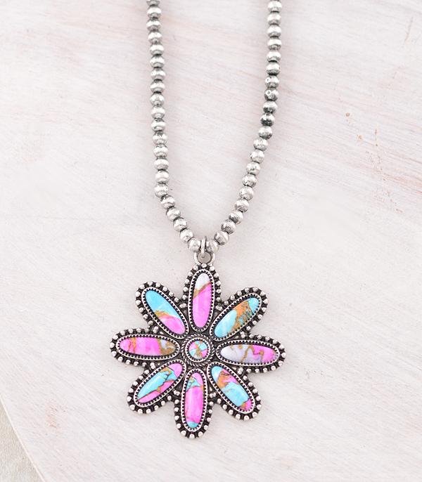 WHAT'S NEW :: Wholesale Western Flower Concho Necklace