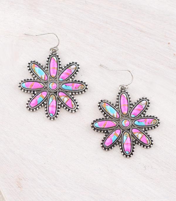 WHAT'S NEW :: Wholesale Western Flower Concho Earrings