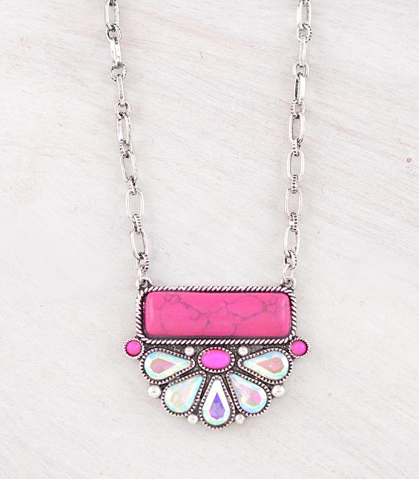 WHAT'S NEW :: Wholesale Western AB Stone Bar Necklace