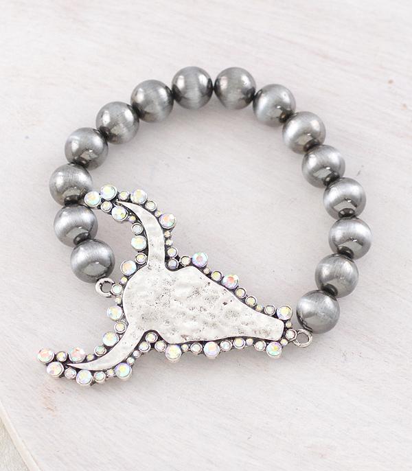 WHAT'S NEW :: Wholesale Western Cow Skull Navajo Pearl Bracelet