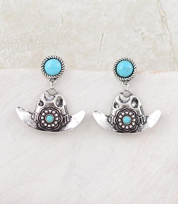 EARRINGS :: WESTERN POST EARRINGS :: Wholesale Western Cowboy Hat Earrings