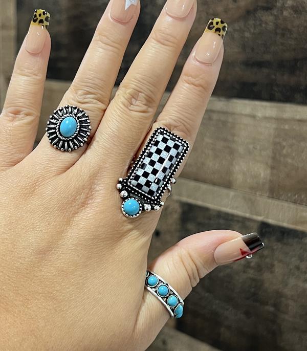 WHAT'S NEW :: Wholesale Tipi Brand Checkered Statement Ring