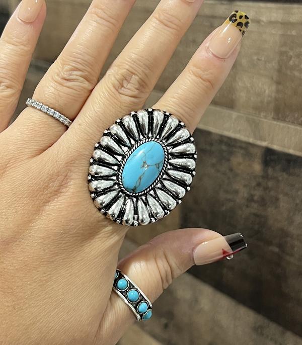 WHAT'S NEW :: Wholesale Western Turquoise Concho Ring