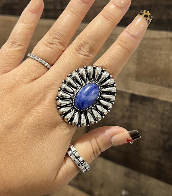 WHAT'S NEW :: Wholesale Western Lapis Concho Ring