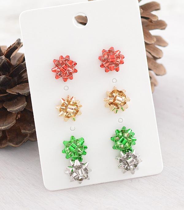 WHAT'S NEW :: Wholesale Christmas Bow Earrings