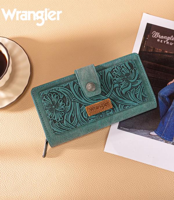 New Arrival :: Wholesale Wrangler Floral Tooled RFID Wallet