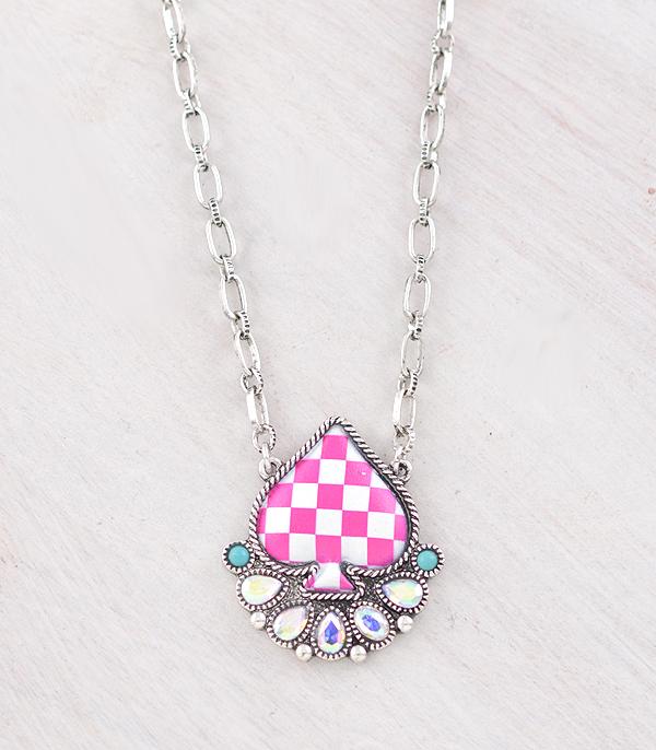 WHAT'S NEW :: Wholesale Western Checkered Ace Necklace
