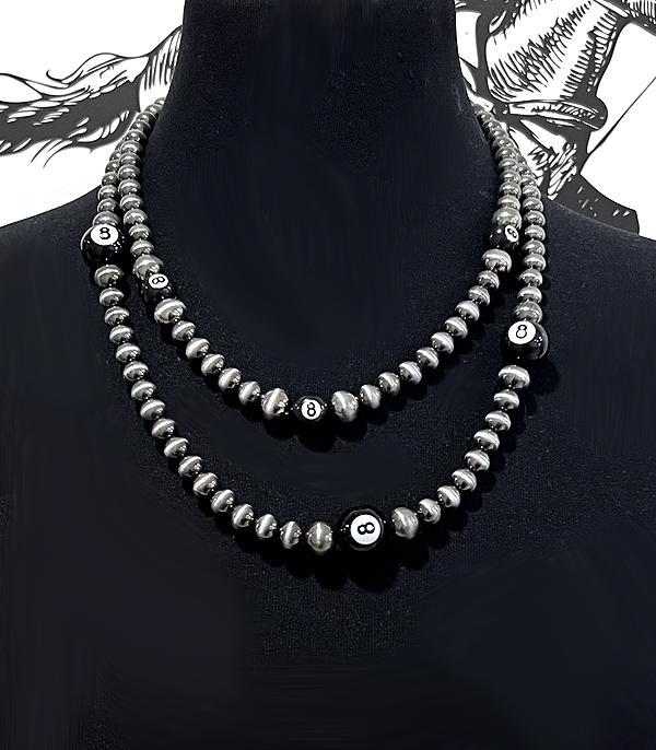 WHAT'S NEW :: Wholesale Tipi Brand Eight Ball Layered Necklace
