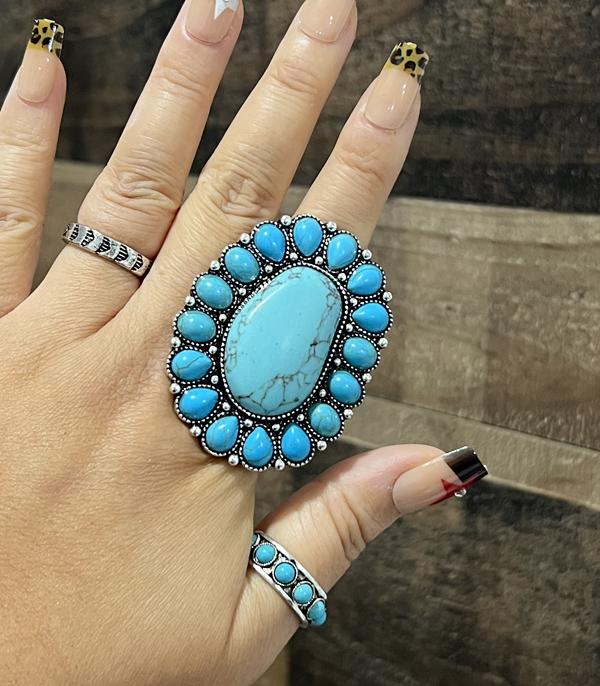 WHAT'S NEW :: Wholesale Western Turquoise Concho Ring