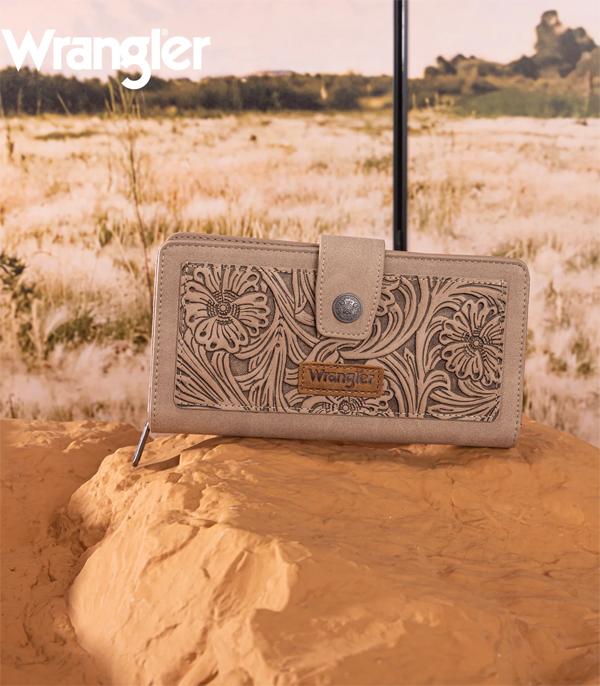 New Arrival :: Wholesale Wrangler Floral Tooled RFID Wallet