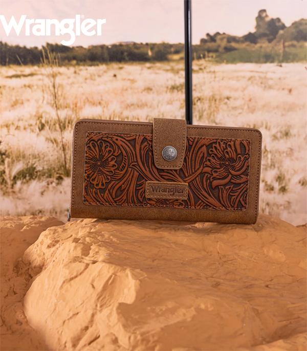 New Arrival :: Wholesale Wrangler Floral Tooled RFID Wallet
