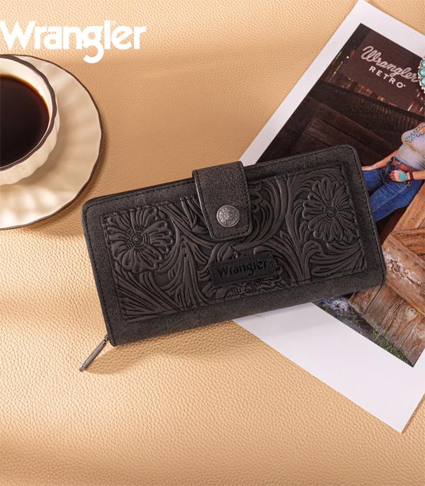 New Arrival :: Wholesale Wrangler Floral Tooled RFID Wallet