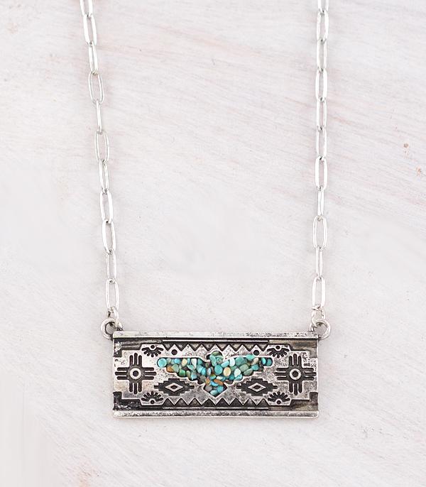 New Arrival :: Wholesale Western Thunderbird Aztec Bar Necklace