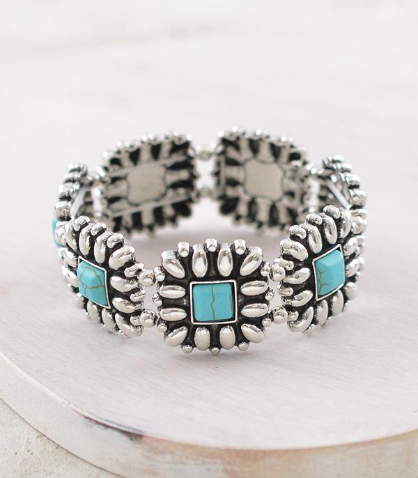New Arrival :: Wholesale Western Turquoise Concho Bracelet