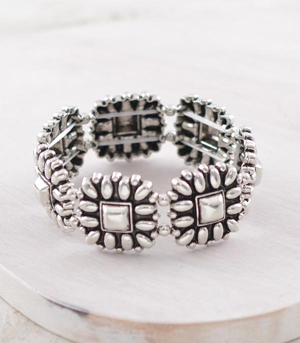 New Arrival :: Wholesale Western Silver Concho Bracelet