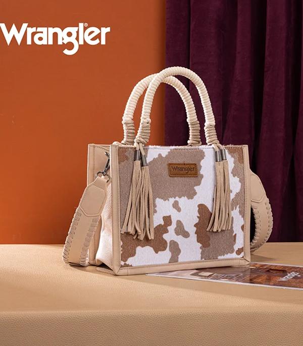 New Arrival :: Wholesale Wrangler Cow Print Tote Crossbody Bag