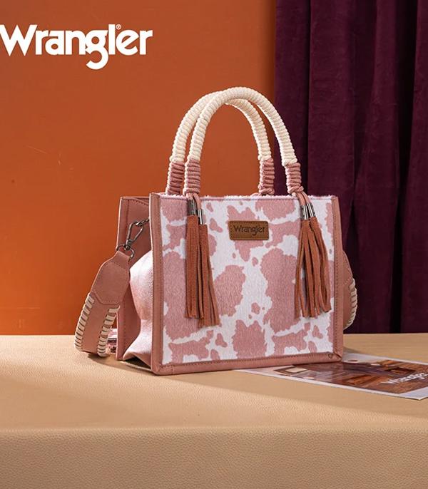 New Arrival :: Wholesale Wrangler Cow Print Tote Crossbody Bag