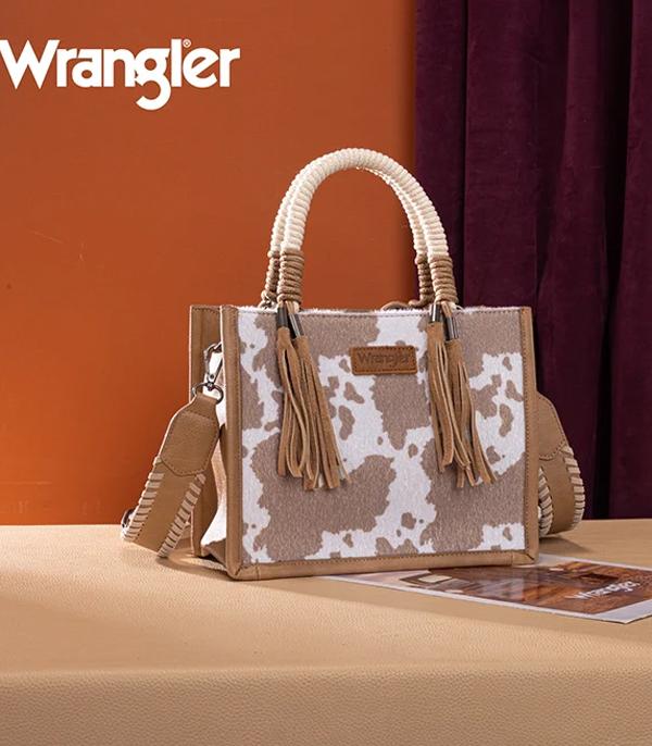 New Arrival :: Wholesale Wrangler Cow Print Tote Crossbody Bag
