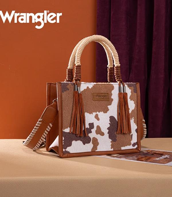 New Arrival :: Wholesale Wrangler Cow Print Tote Crossbody Bag