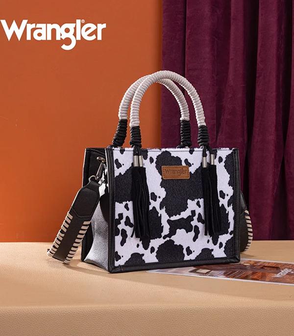 New Arrival :: Wholesale Wrangler Cow Print Tote Crossbody Bag