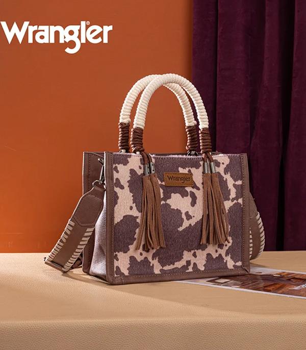 New Arrival :: Wholesale Wrangler Cow Print Tote Crossbody Bag