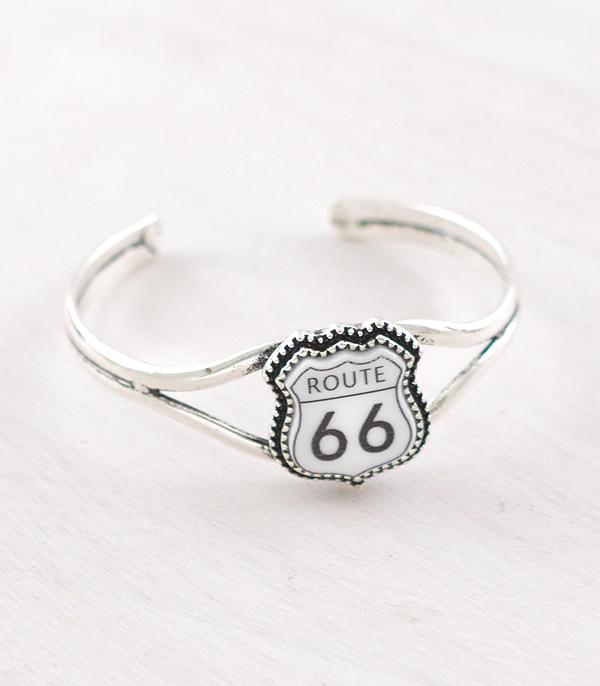 New Arrival :: Wholesale Western Route 66 Cuff Bracelet