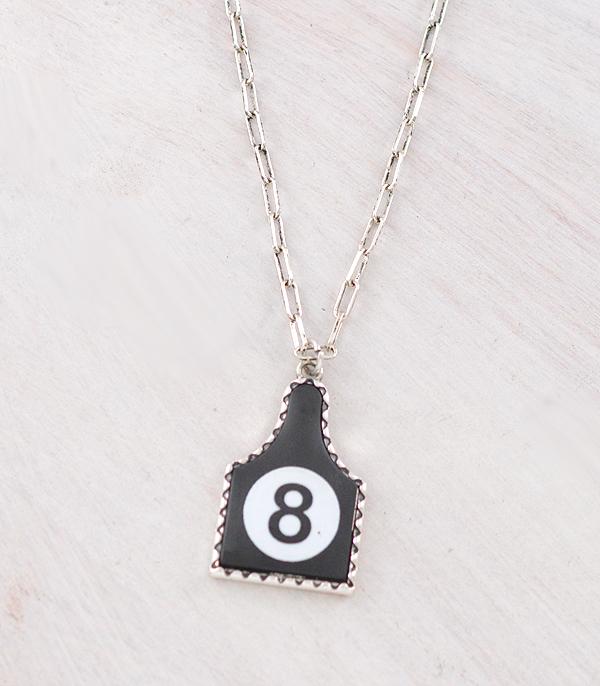 New Arrival :: Wholesale Tipi Brand Eight Ball Tag Necklace