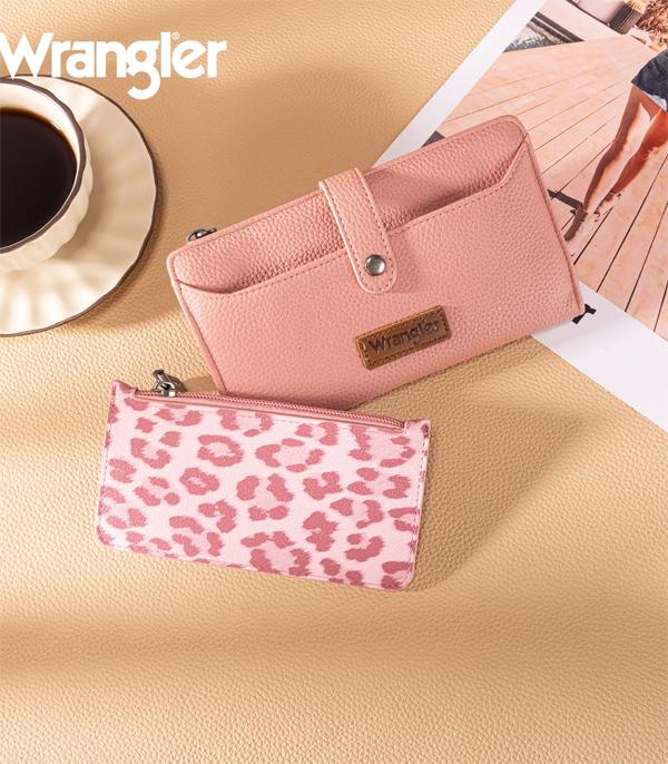 New Arrival :: Wholesale Wrangler Leopard Wallet Wristlet Set