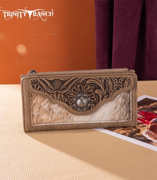 MONTANAWEST BAGS :: WALLETS I SMALL ACCESSORIES :: Wholesale Trinity Ranch Cowhide Tooled Wallet