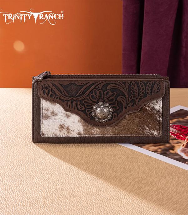 MONTANAWEST BAGS :: WALLETS I SMALL ACCESSORIES :: Wholesale Trinity Ranch Cowhide Tooled Wallet