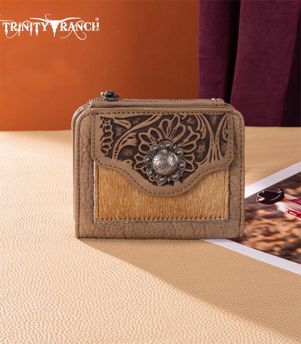 MONTANAWEST BAGS :: WALLETS I SMALL ACCESSORIES :: Wholesale Trinity Ranch Cowhide Tooled Wallet