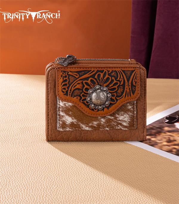 MONTANAWEST BAGS :: WALLETS I SMALL ACCESSORIES :: Wholesale Trinity Ranch Cowhide Tooled Wallet