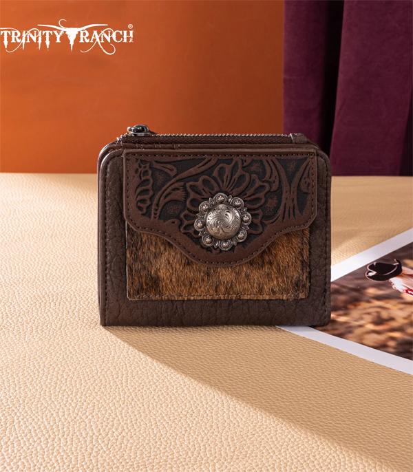 MONTANAWEST BAGS :: WALLETS I SMALL ACCESSORIES :: Wholesale Trinity Ranch Cowhide Tooled Wallet