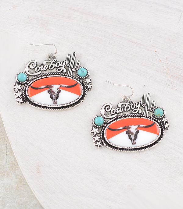 New Arrival :: Wholesale Western Cowboy Concho Earrings