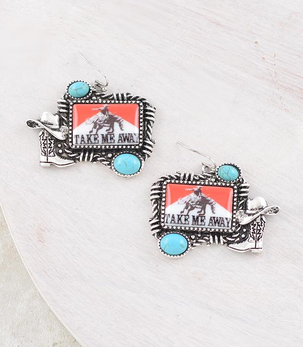 New Arrival :: Wholesale Western Cowboy Take Me Away Earrings
