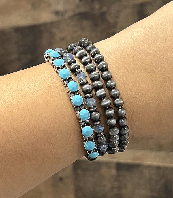 New Arrival :: Wholesale Western Navajo Pearl Bead Bracelet Set