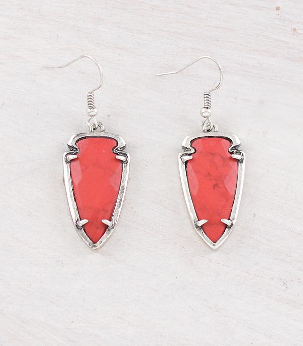 EARRINGS :: WESTERN HOOK EARRINGS :: Wholesale Western Arrowhead Earrings