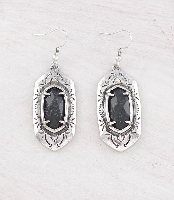 EARRINGS :: WESTERN HOOK EARRINGS :: Wholesale Western Semi Stone Earrings